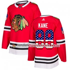 Chicago Blackhawks Patrick Kane 88 Adidas 2017-2018 Rot USA Flag Fashion Trikot Authentic - Herren